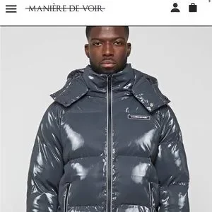 Maniere de voir clearance grey puffer jacket